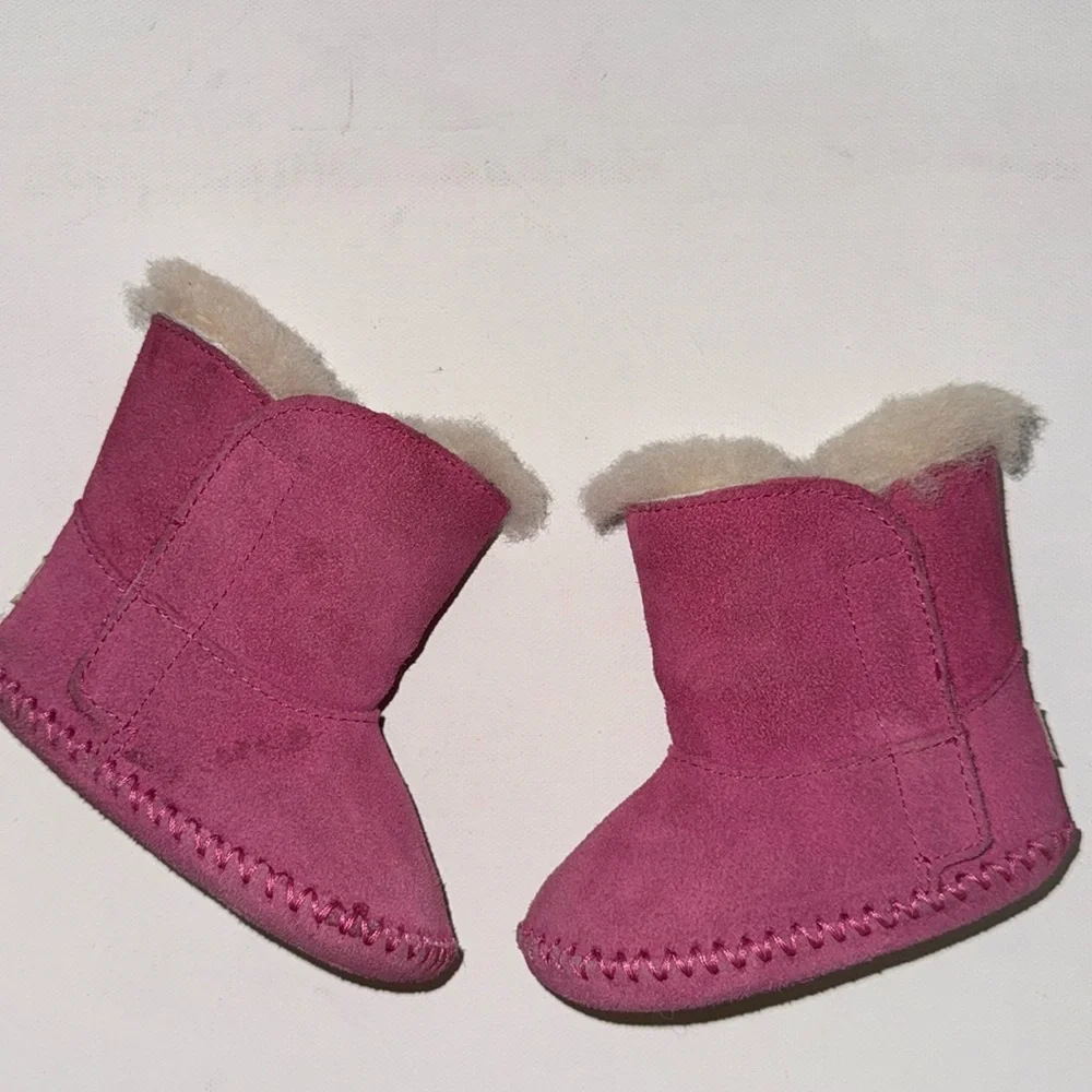 * Ugg Pink Caden Infant Shearling Bootie